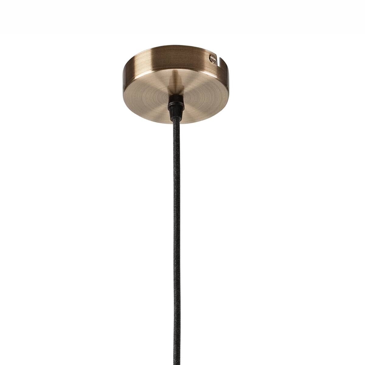 Lamkur Pendelleuchte Asta oxidgrün Glas Stahl H/L: ca. 81x28 cm E27 1 Brennstellen