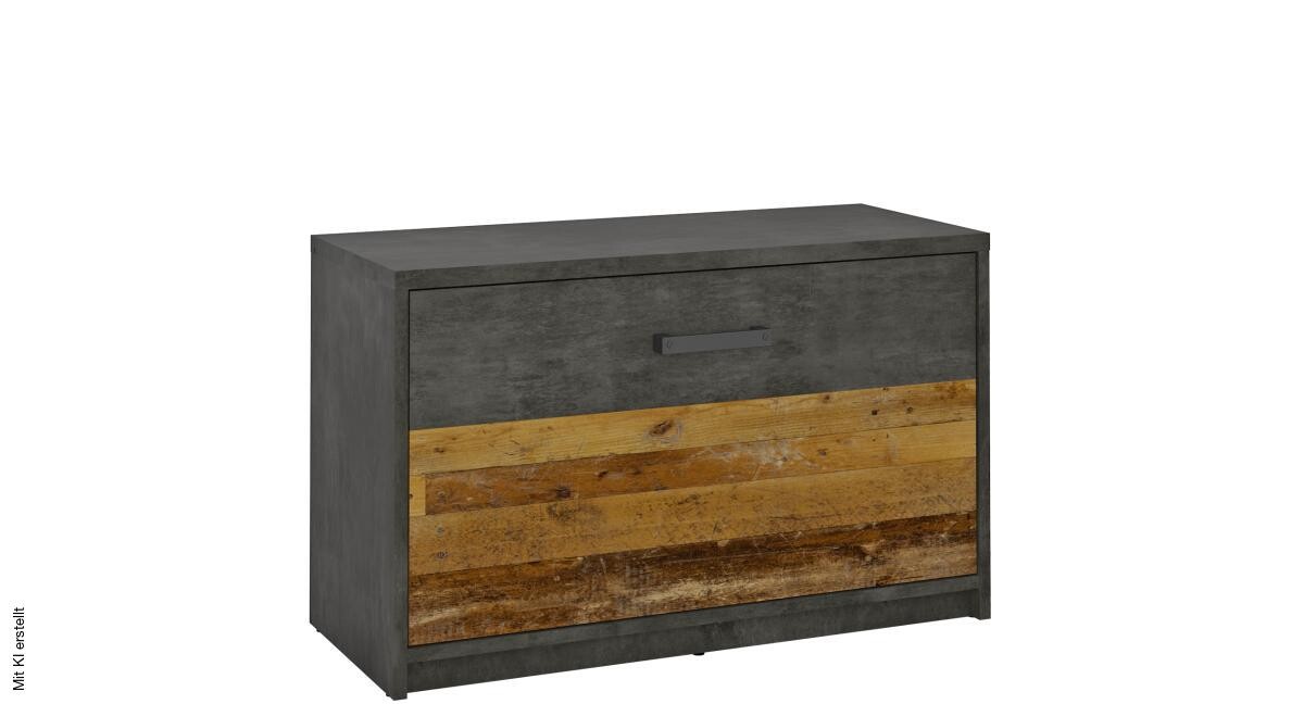 Sitzbank Perugia Fresko Nachbildung Old Wood Nachbildung B/H/T: ca. 80x50x34 cm