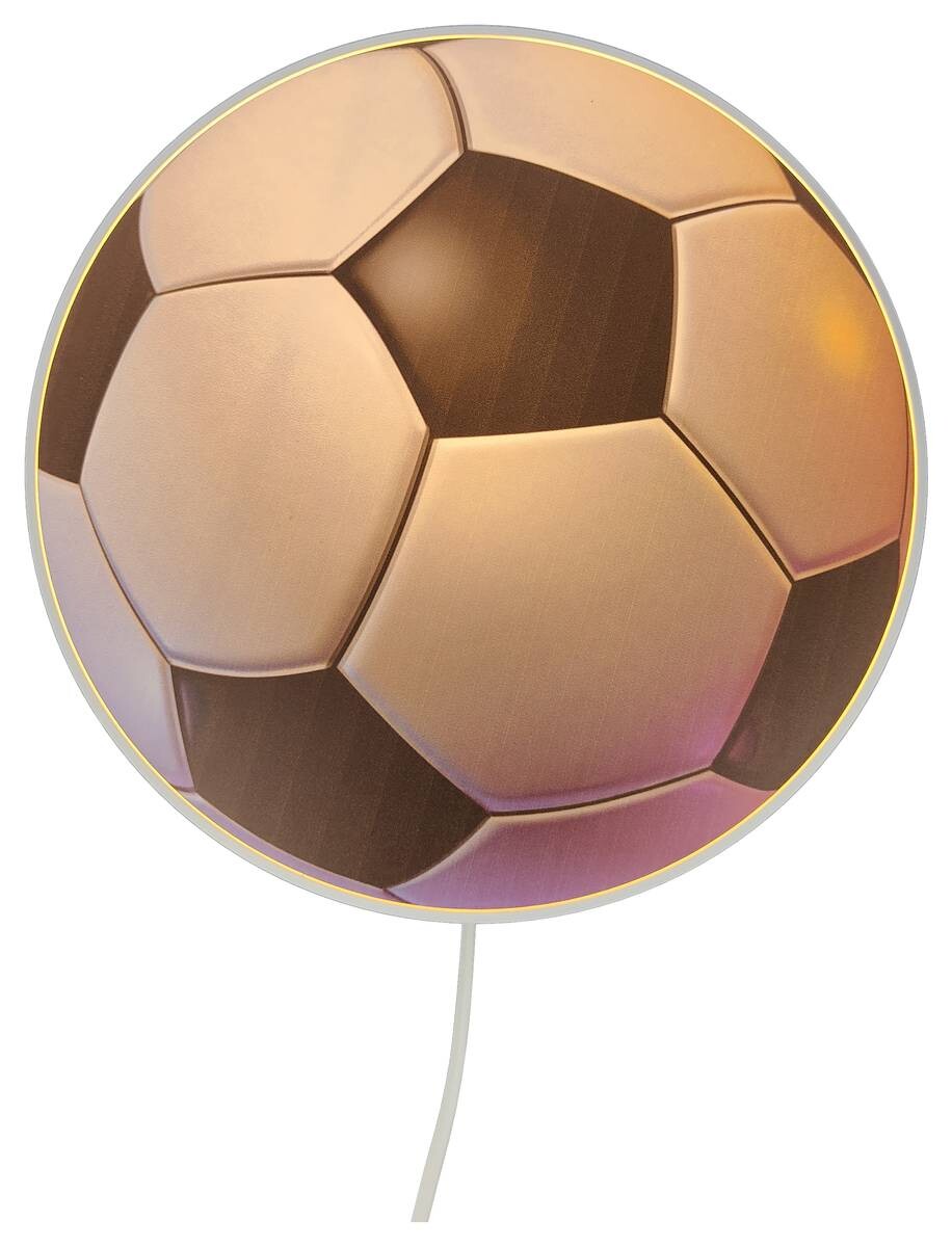Niermann Kinderwandleuchte Fußball schwarz weiß Kunststoff
