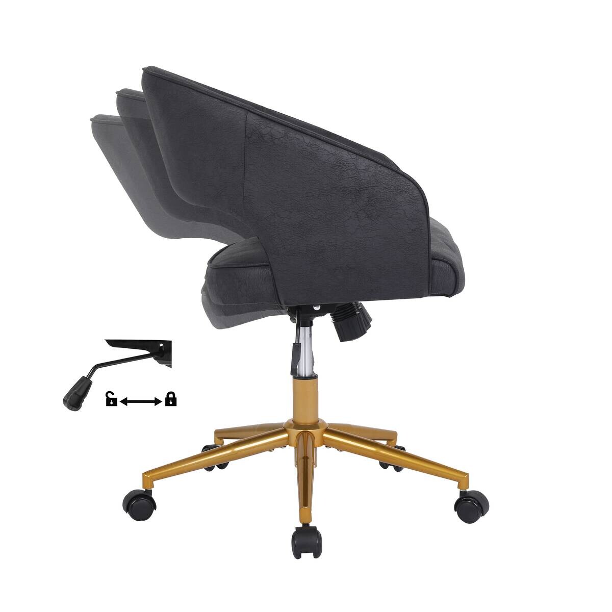 Drehstuhl Andy schwarz Microfaser