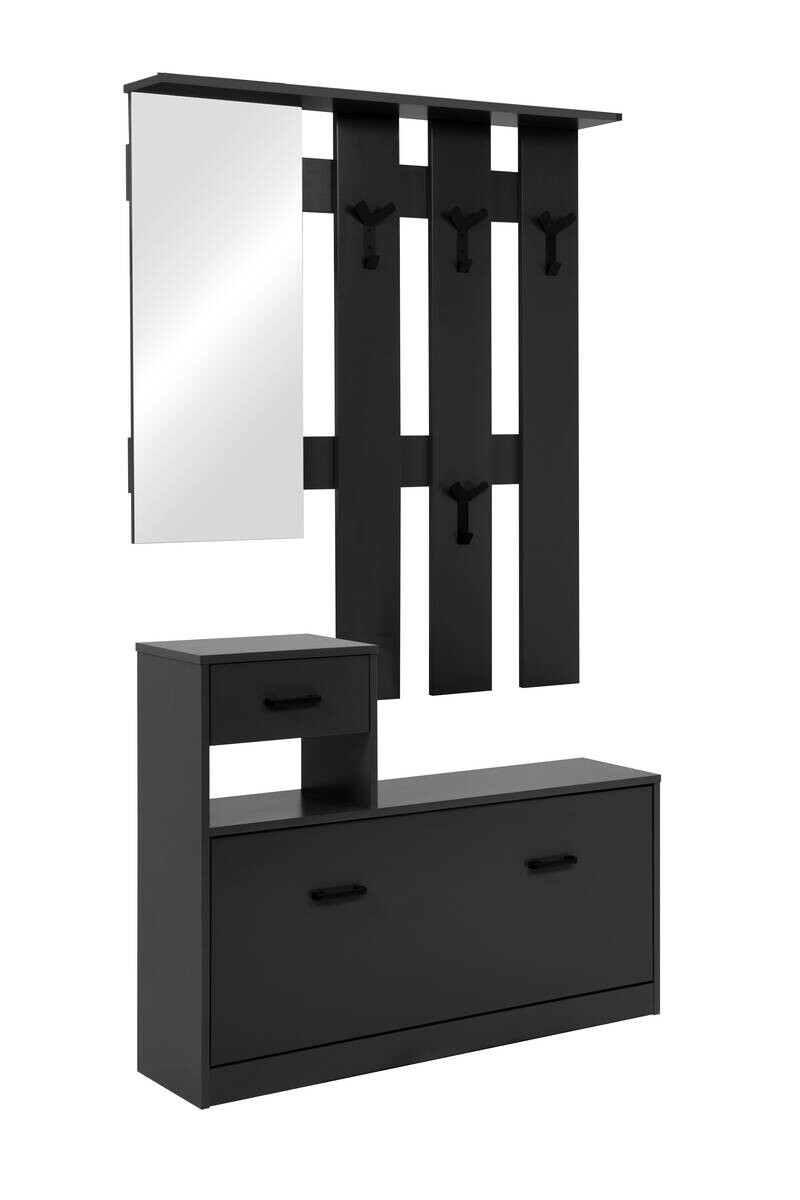 Kompaktgarderobe Garda 41A anthrazit B/H/T: ca. 100x180x25 cm