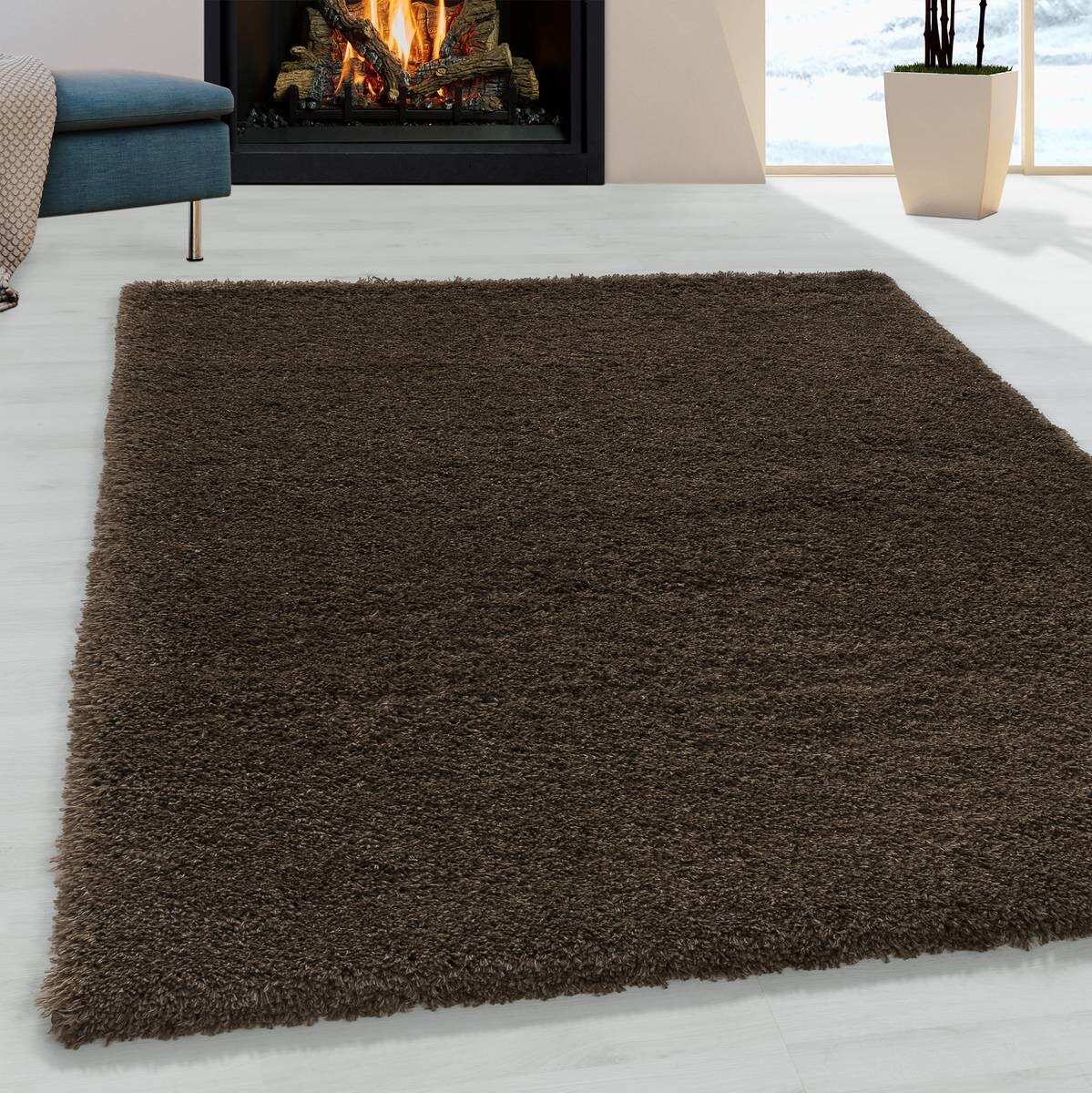 Ayyildiz Teppich FLUFFY braun B/L: ca. 60x110 cm