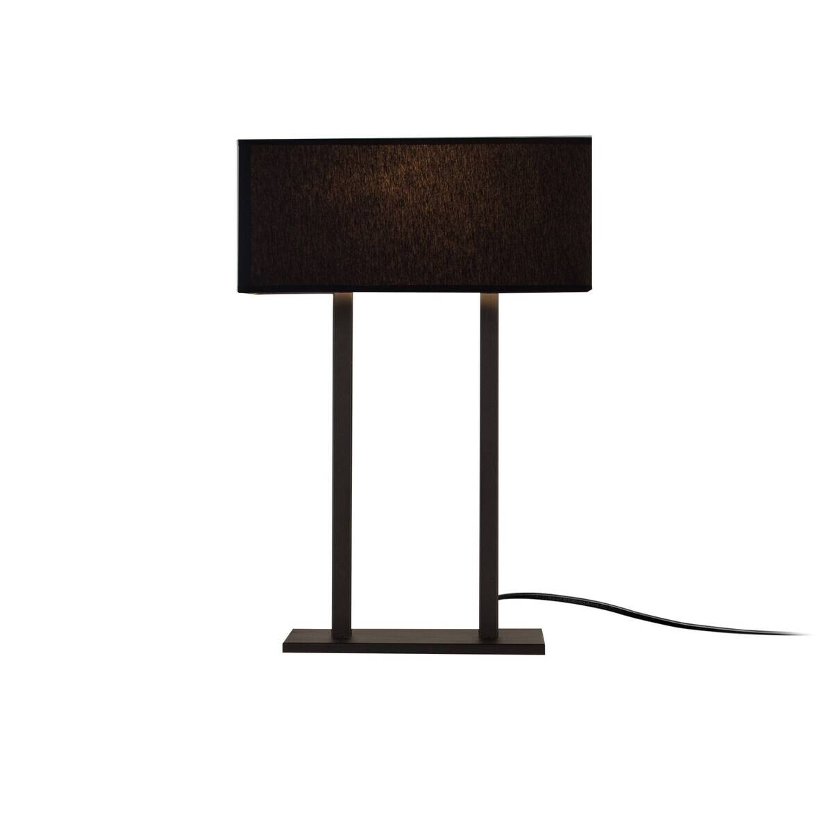 Opviq Tischleuchte schwarz Metall B/H/L: ca. 15x52x35 cm E27 1 Brennstellen