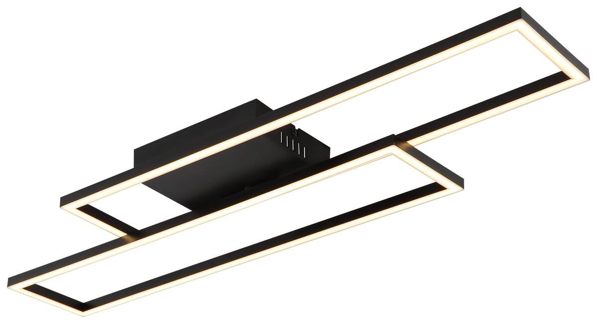 GLOBO TED-Deckenleuchte Tatjana mattschwarz Opal Kunststoff B/H/L: ca. 22x5,6x80 cm 1 Brennstellen