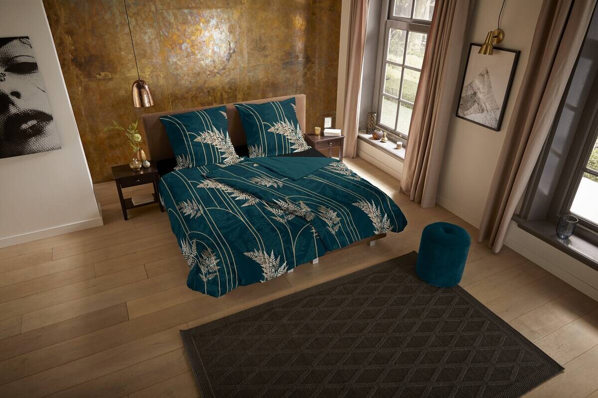 Microfaser Bettwäsche Malak grün Polyester B/L: ca. 135x200 cm