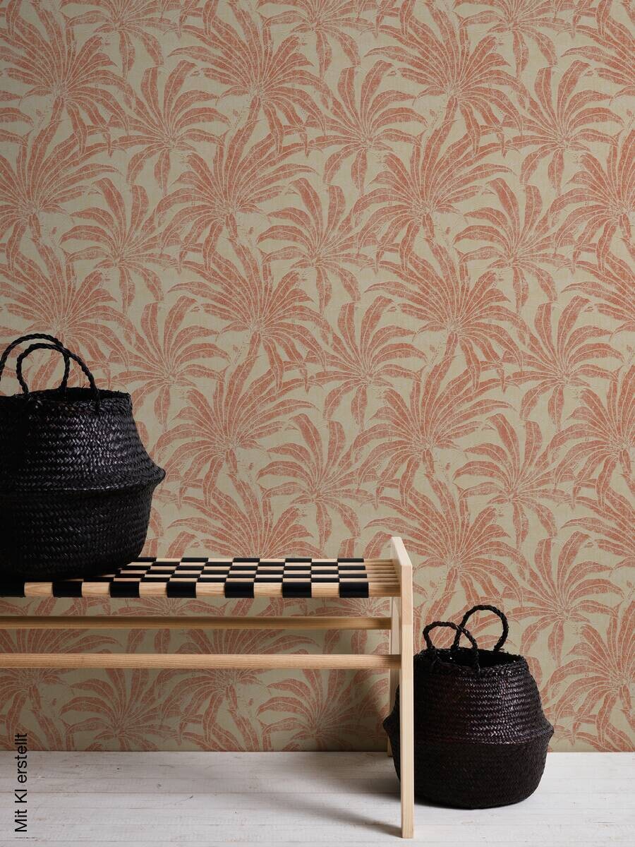 A.S.Creation Vliestapete rot orange beige B/H/D: ca. 53x1005x9,6 cm
