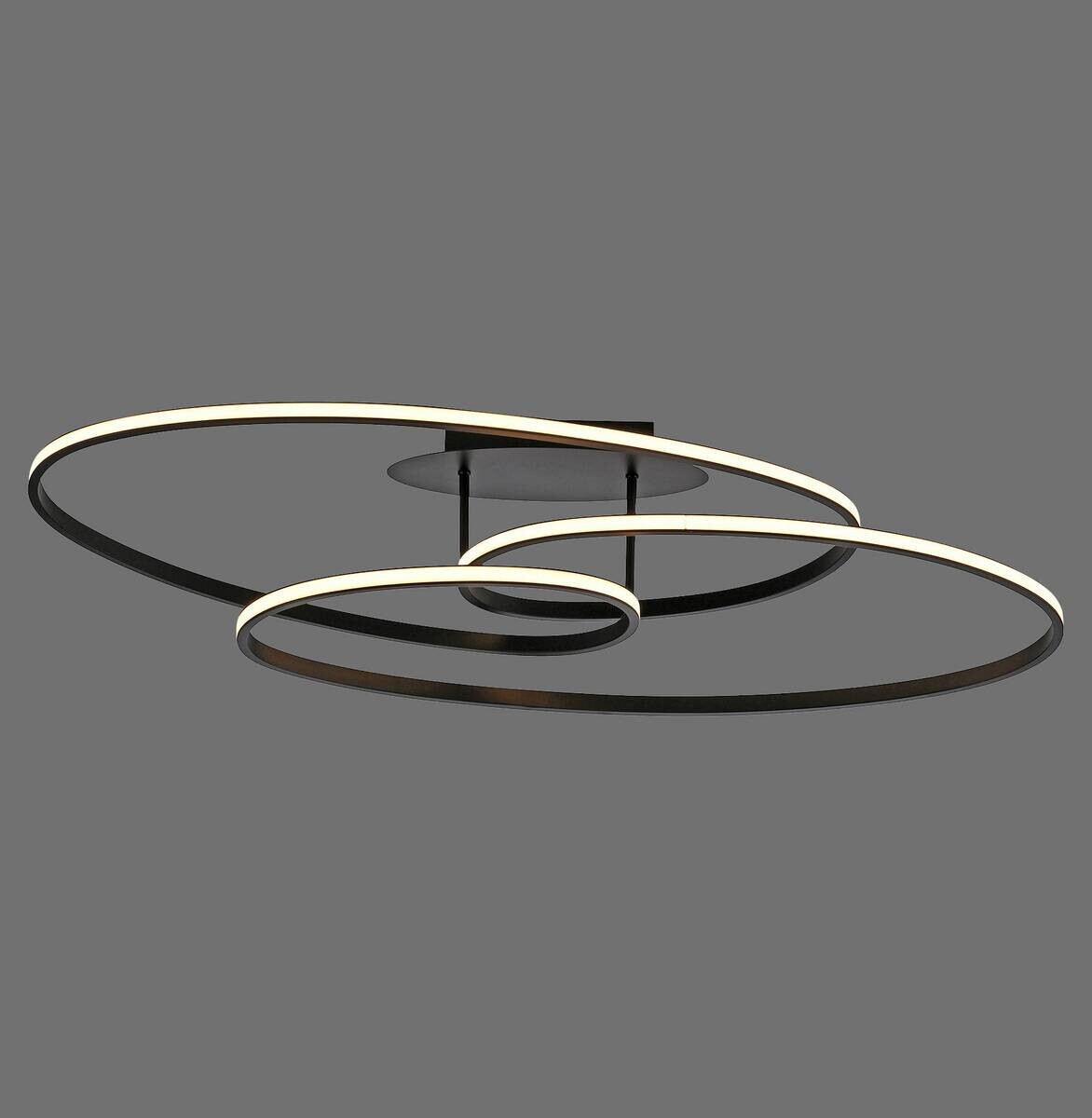 Just Light LED-Deckenleuchte Lumaca schwarz B/H/L: ca. 30,5x22,5x81 cm