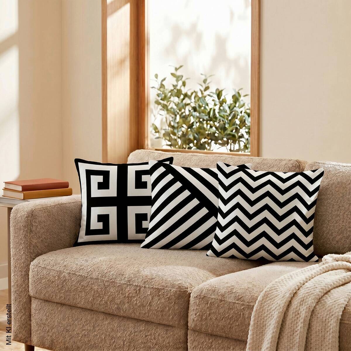 Kissenbezug mehrfarbig Polyester B/L: ca. 43x43 cm