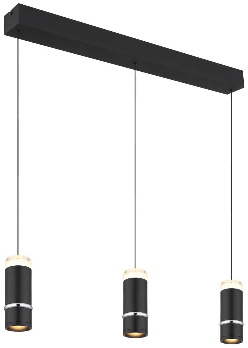 GLOBO Pendelleuchte mattschwarz Metall B/H/T/L: ca. 6,5x180x73x73 cm 1 Brennstellen