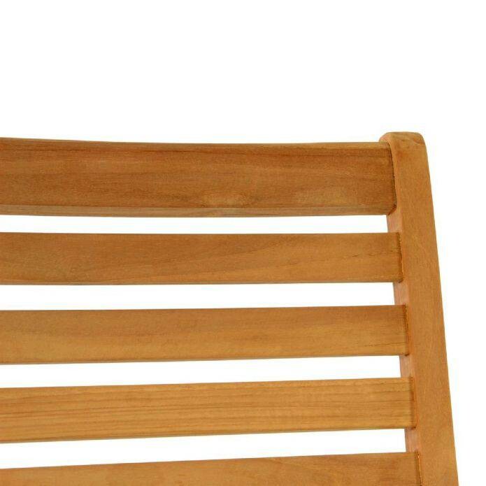 VCM Gartenstuhl braun Teakholz B/H/T: ca. 61x111x65 cm