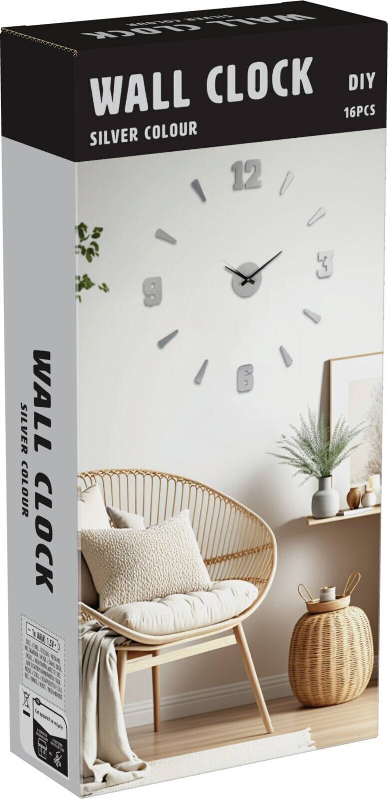 Wanduhr silber