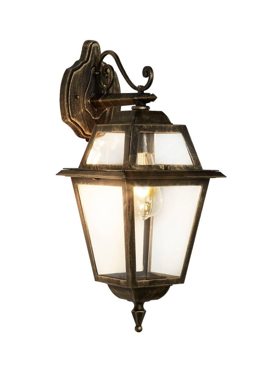 Wandaußenleuchte klar gold schwarz B/H/T: ca. 21x49,5x27 cm