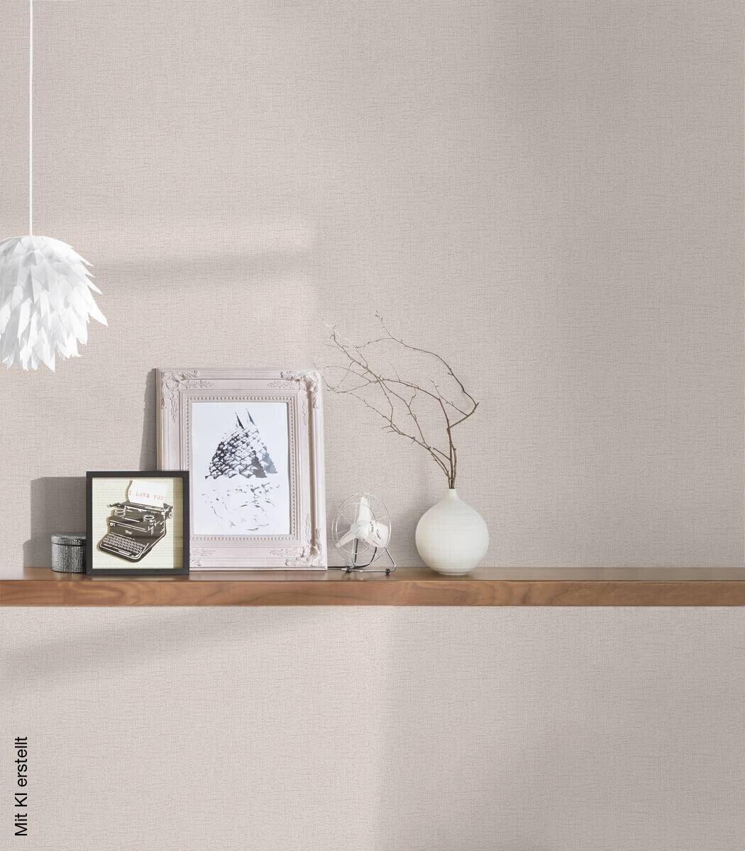 A.S.Creation Vliestapete Attractive Uni beige B/L: ca. 53x1005 cm