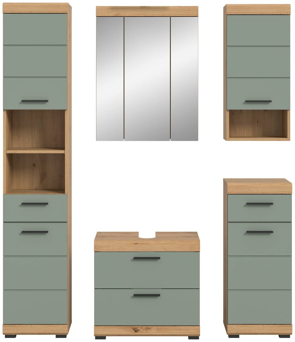 Badezimmer-Set Scout Eiche Artisan Nachbildung salbei Nachbildung B/H/T: ca. 164x191x37 cm