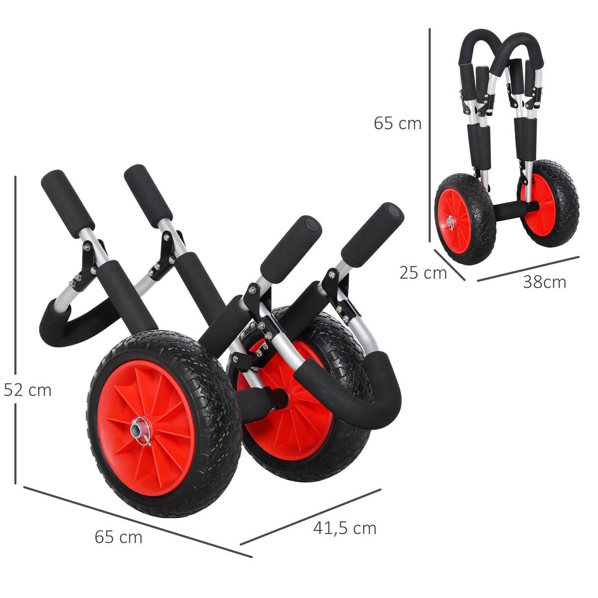 HOMCOM Surfwagen schwarz Aluminium