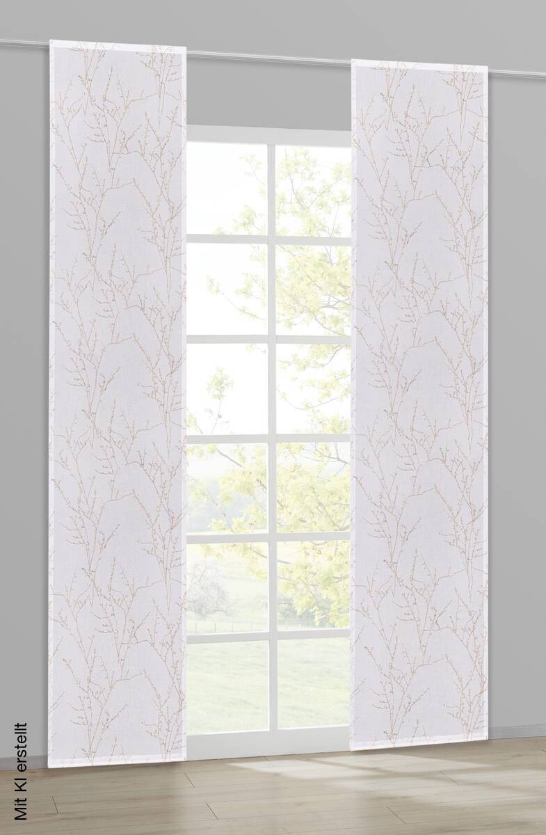 Happy Home Schiebevorhang Äste beige B/L: ca. 60x245 cm