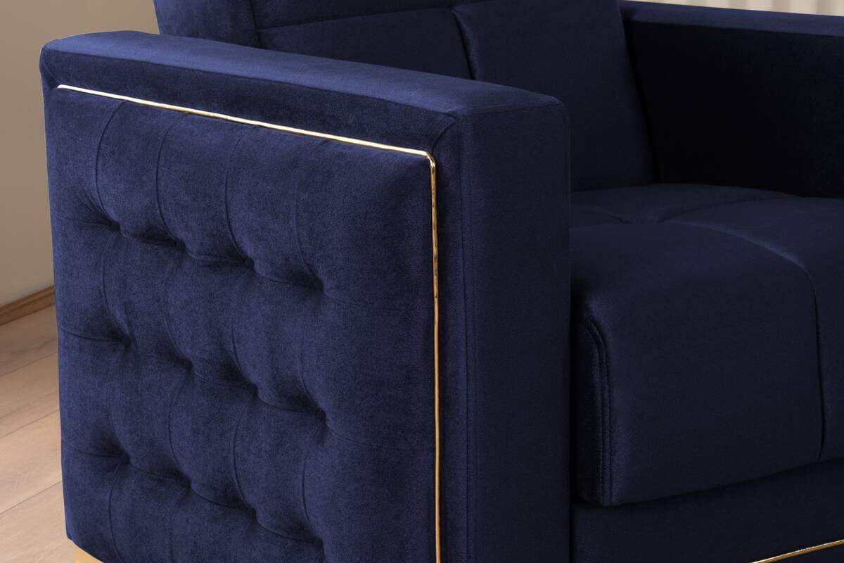 Sofa 3-2-1 Cavana nachtblau Microfaser