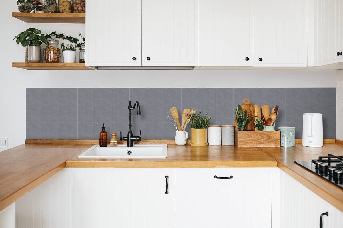 d-c-fix Wandfliese selbstklebend dunkelgrau B/L: ca. 15,25x15,25 cm