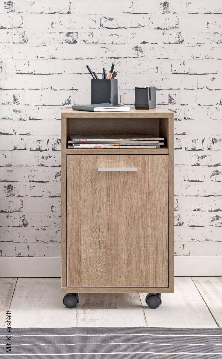 Rollcontainer braun Spanplatte B/H/T: ca. 33x60x38 cm