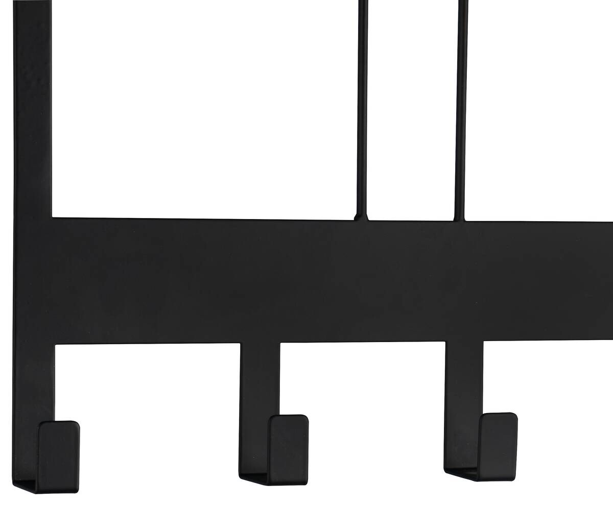 Türgarderobe Chalotte schwarz Metall B/H/T: ca. 48x33x2 cm