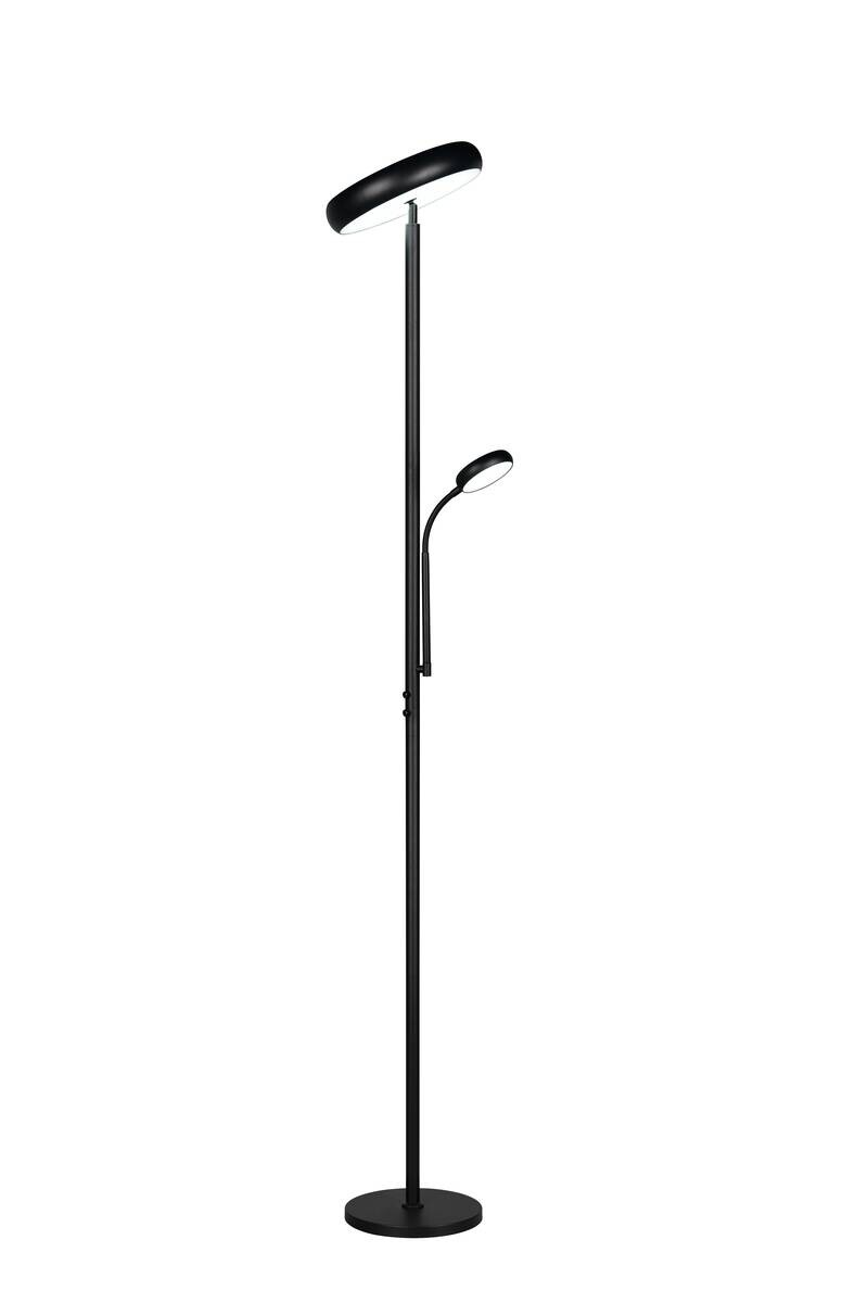 Reality Stehlampe mattschwarz Metall H: ca. 183 cm 1 Brennstellen