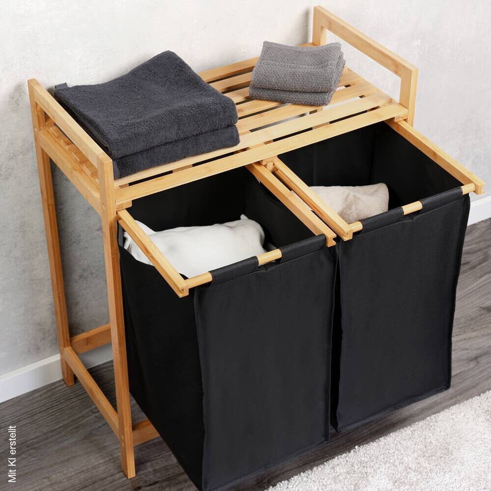 Kesper Wäschesammler natur Polyester B/H/L: ca. 33x73x64 cm