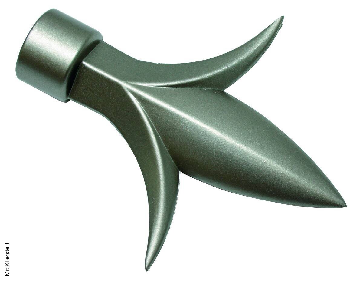 Boviva Endknopf Dekor silber Metall D: ca. 1,6 cm