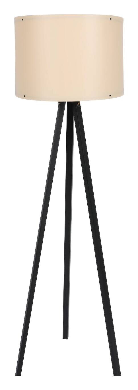 Opviq Stehleuchte creme schwarz MDF Polypropylen B/H/T/L/D: ca. 38x145x38x38x38 cm E27 1 Brennstellen