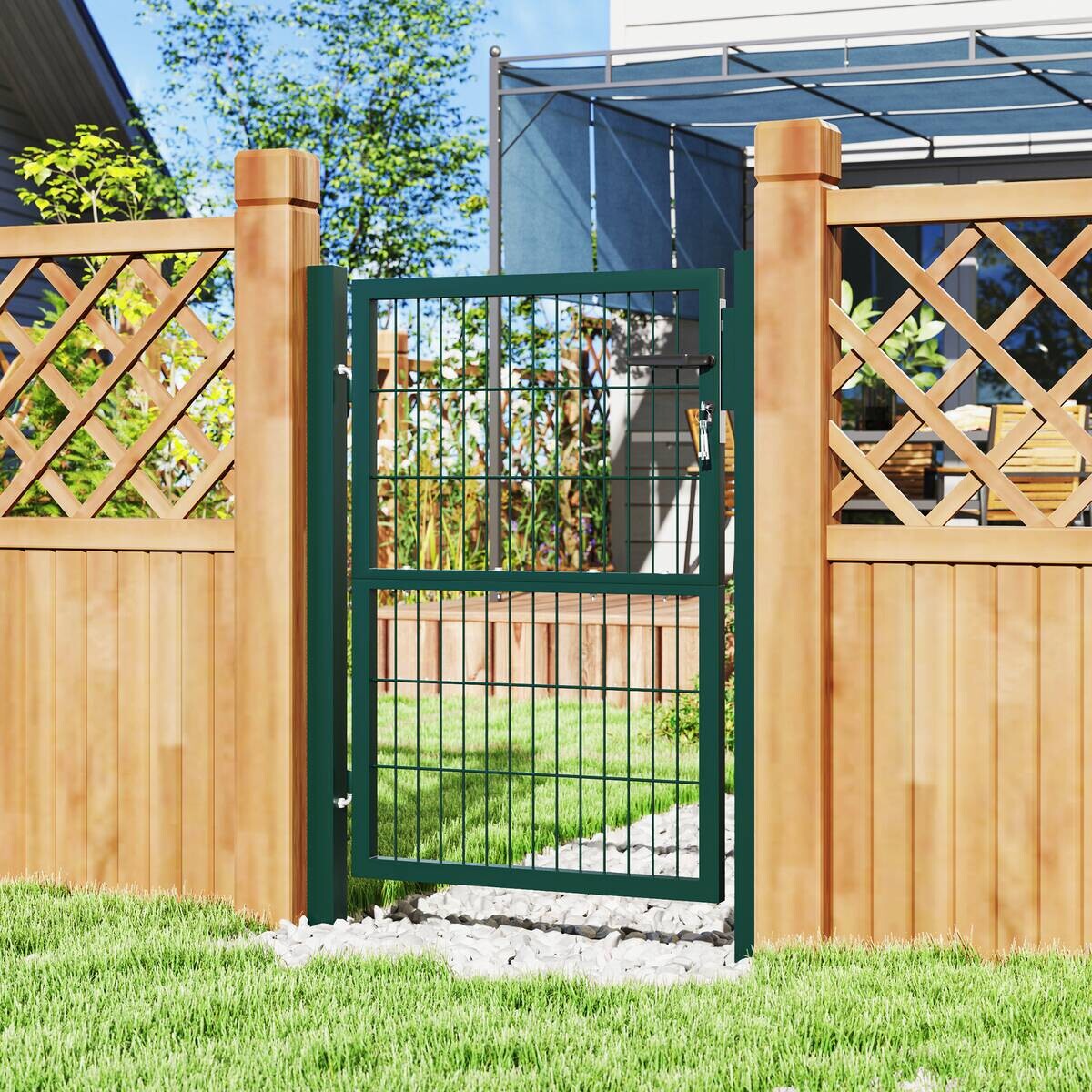 Outsunny Gartentor grün Kunststoff B/H/L: ca. 6x170x97 cm