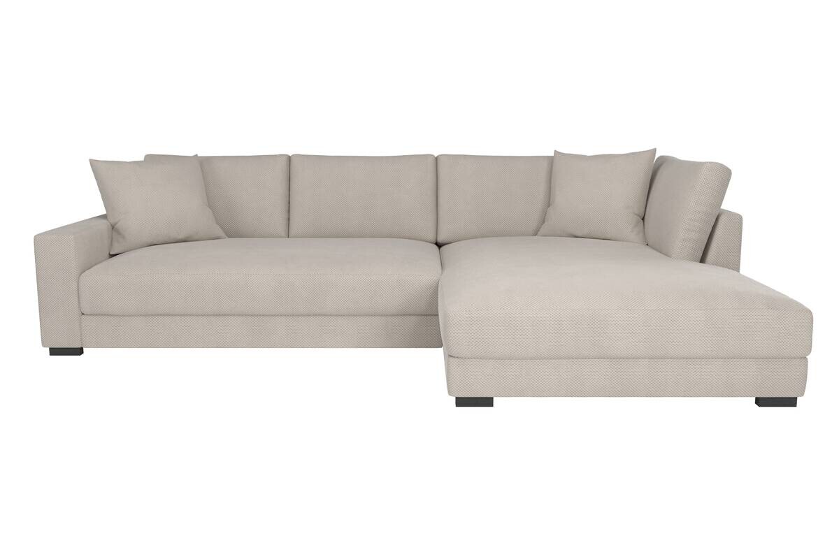 Ecksofa Greige Microfaser B/H/T: ca. 300x83x190 cm
