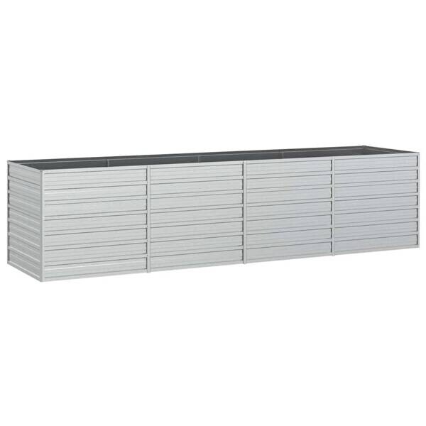 Garten-Hochbeet silber Stahl B/H/L: ca. 80x77x320 cm