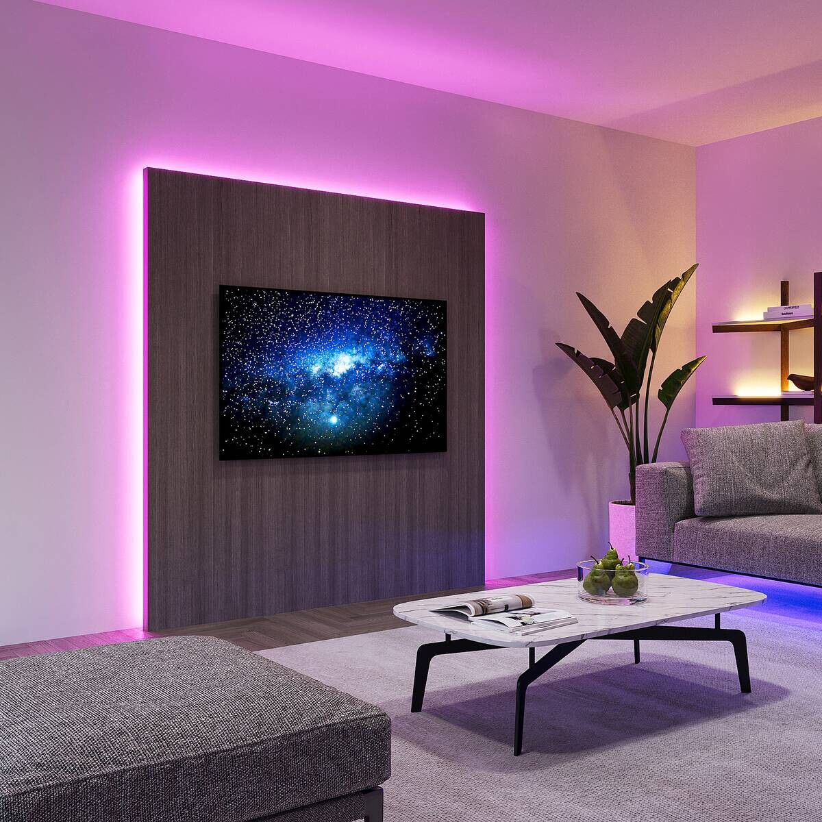 Lichtband schwarz Kunststoff B/L: ca. 1x300 cm