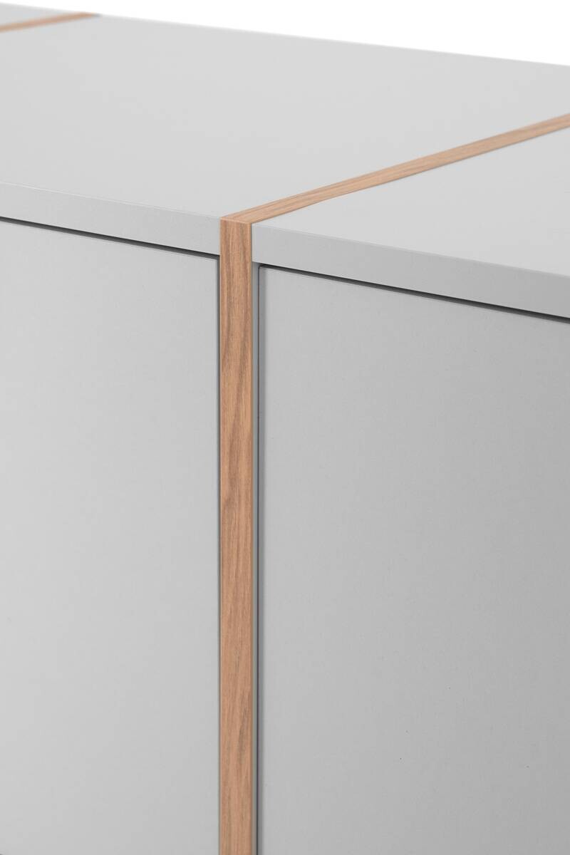Kommode Split grau Jackson Hickory Nachbildung B/H/T: ca. 125x94x40 cm
