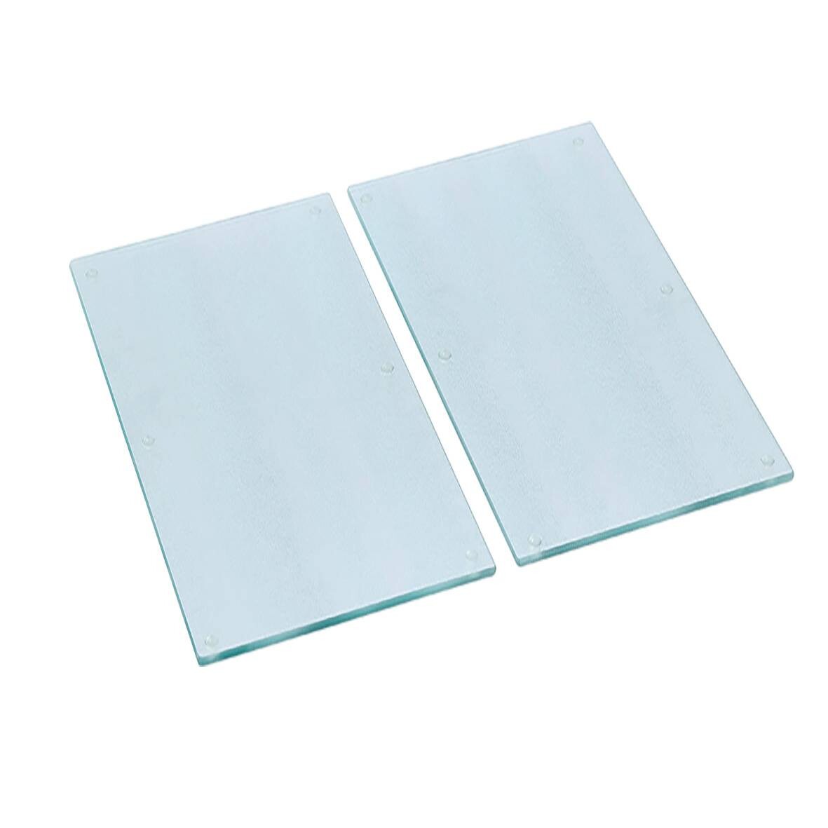 Zeller Herdabdeck-/Schneideplattenset transparent Glas B/H/L: ca. 30x0,7x52 cm