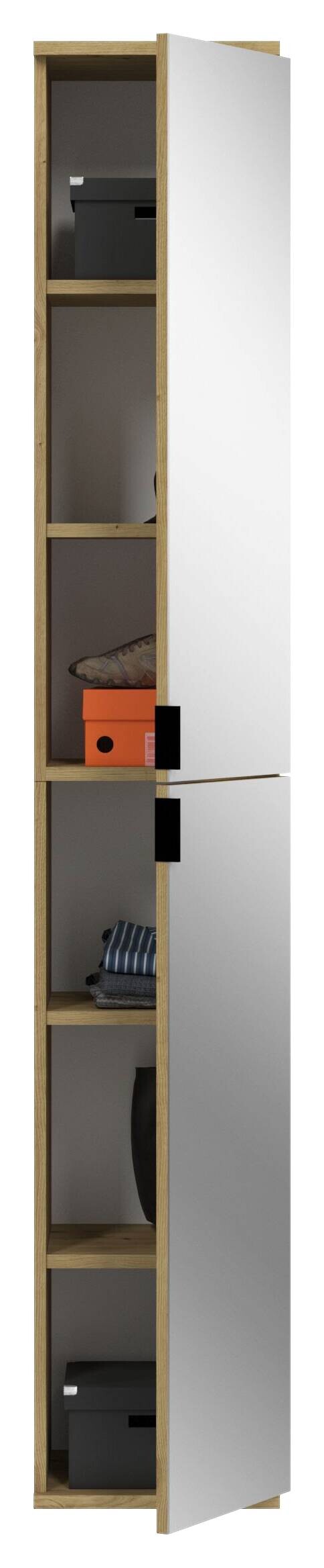 Garderobe PROJEKT Eiche Artisan Nachbildung Spiegel B/H/T: ca. 60x193x34 cm