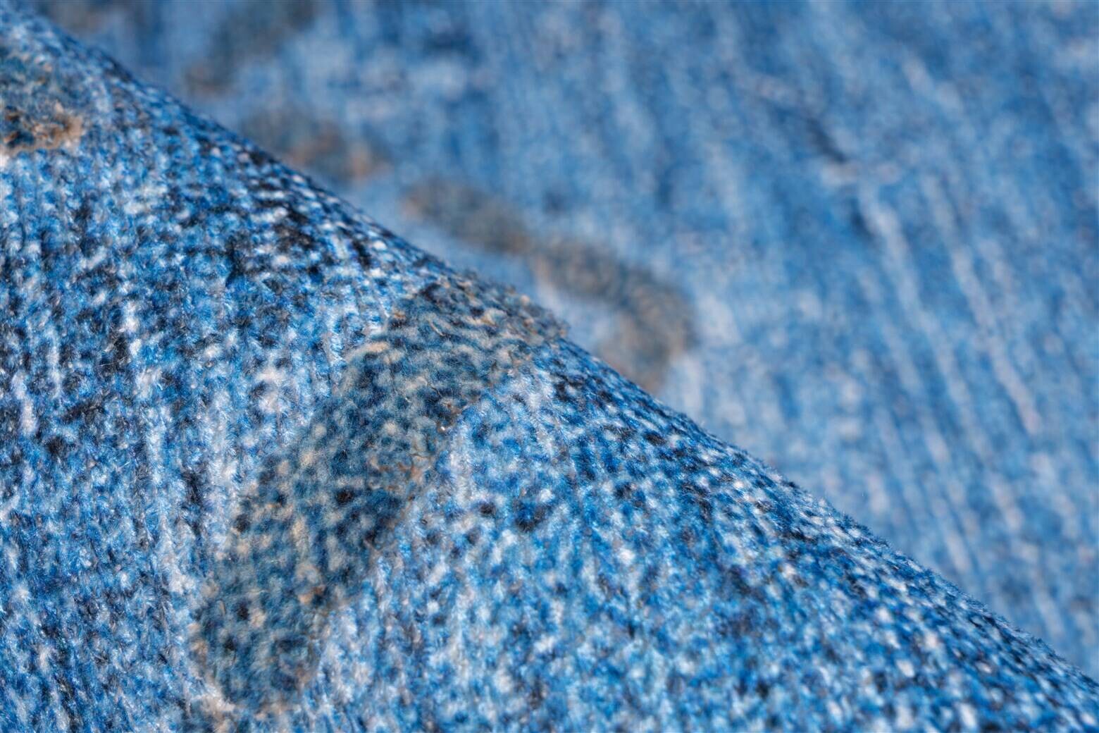 me gusta Kurzflorteppich Antique 325 blau B/L: ca. 80x150 cm