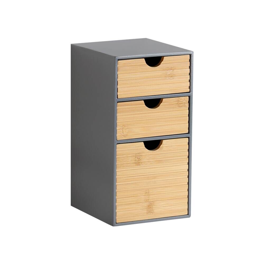 Organizer grau Holz B/H/L: ca. 16x27x14 cm