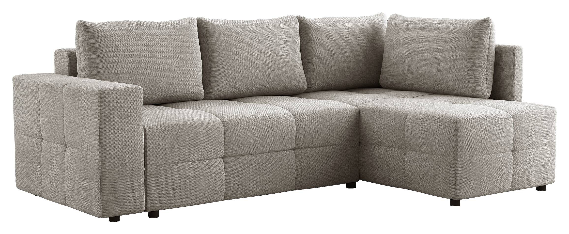 Ecksofa mit Bettfunktion und Bettkasten stone Flachgewebe B/T: ca. 238x167 cm