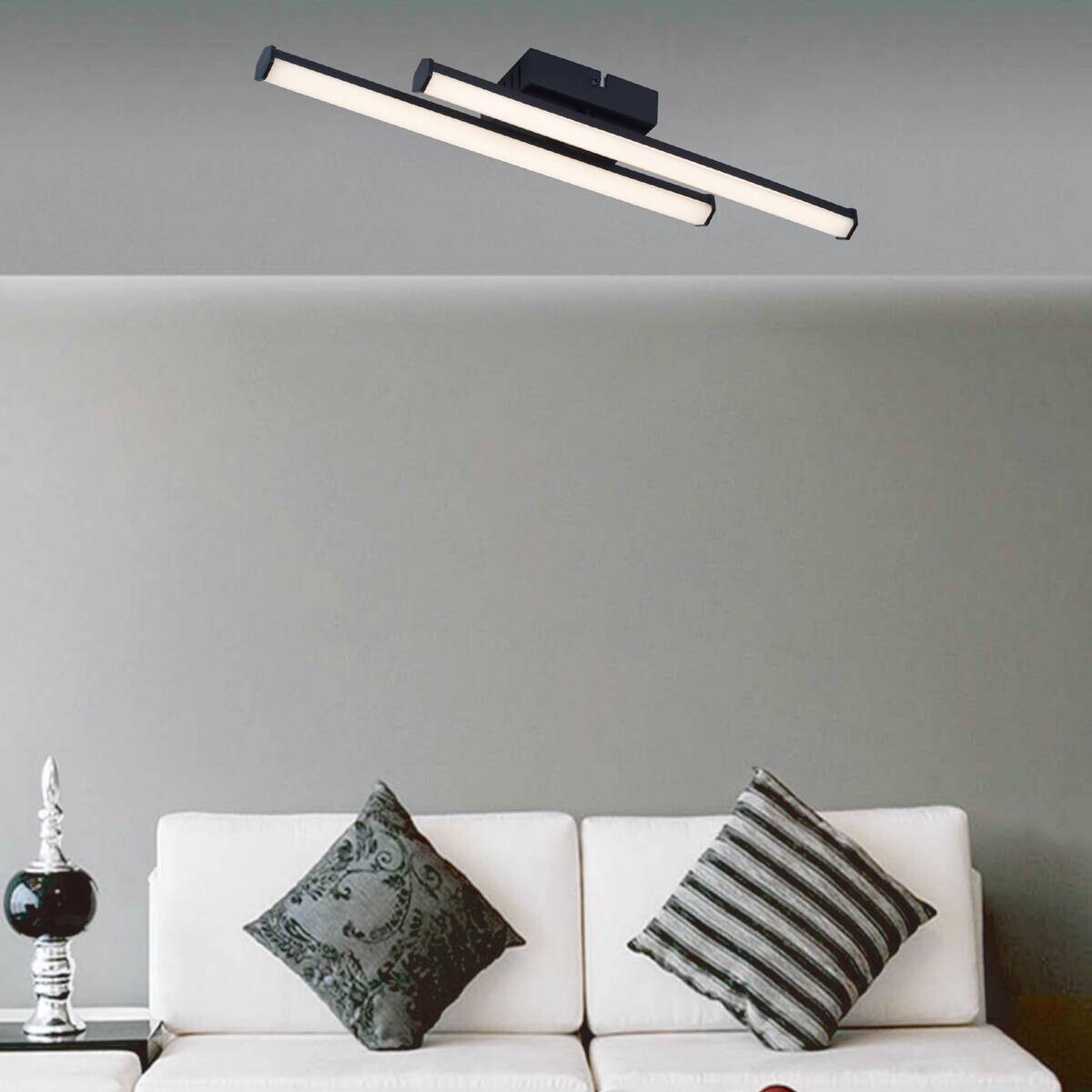 POCOline LED-Deckenleuchte Zehra schwarz Kunststoff B/H/L: ca. 7x5x44,5 cm
