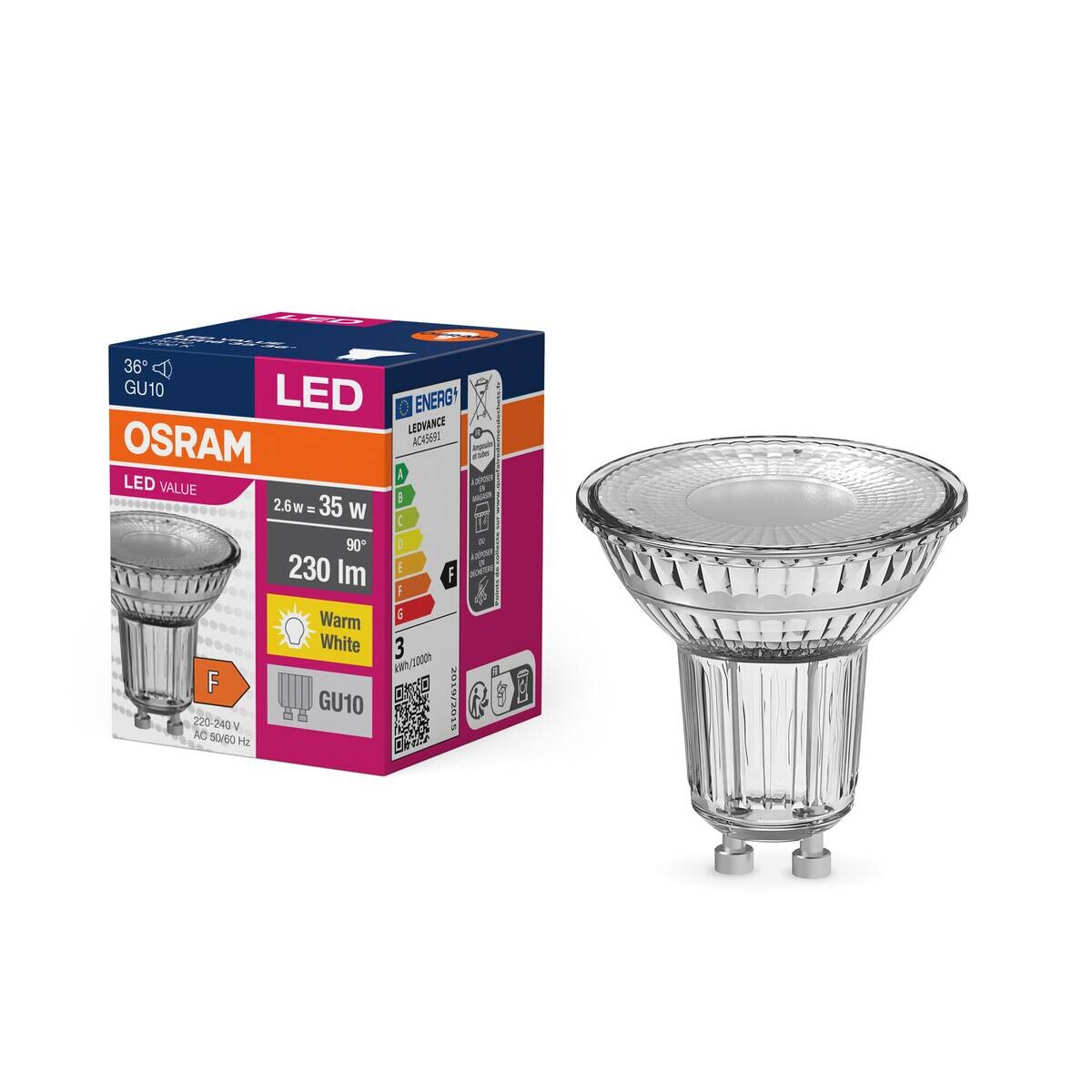OSRAM LED-Leuchtmittel Reflektorlampe AC45691 GU10