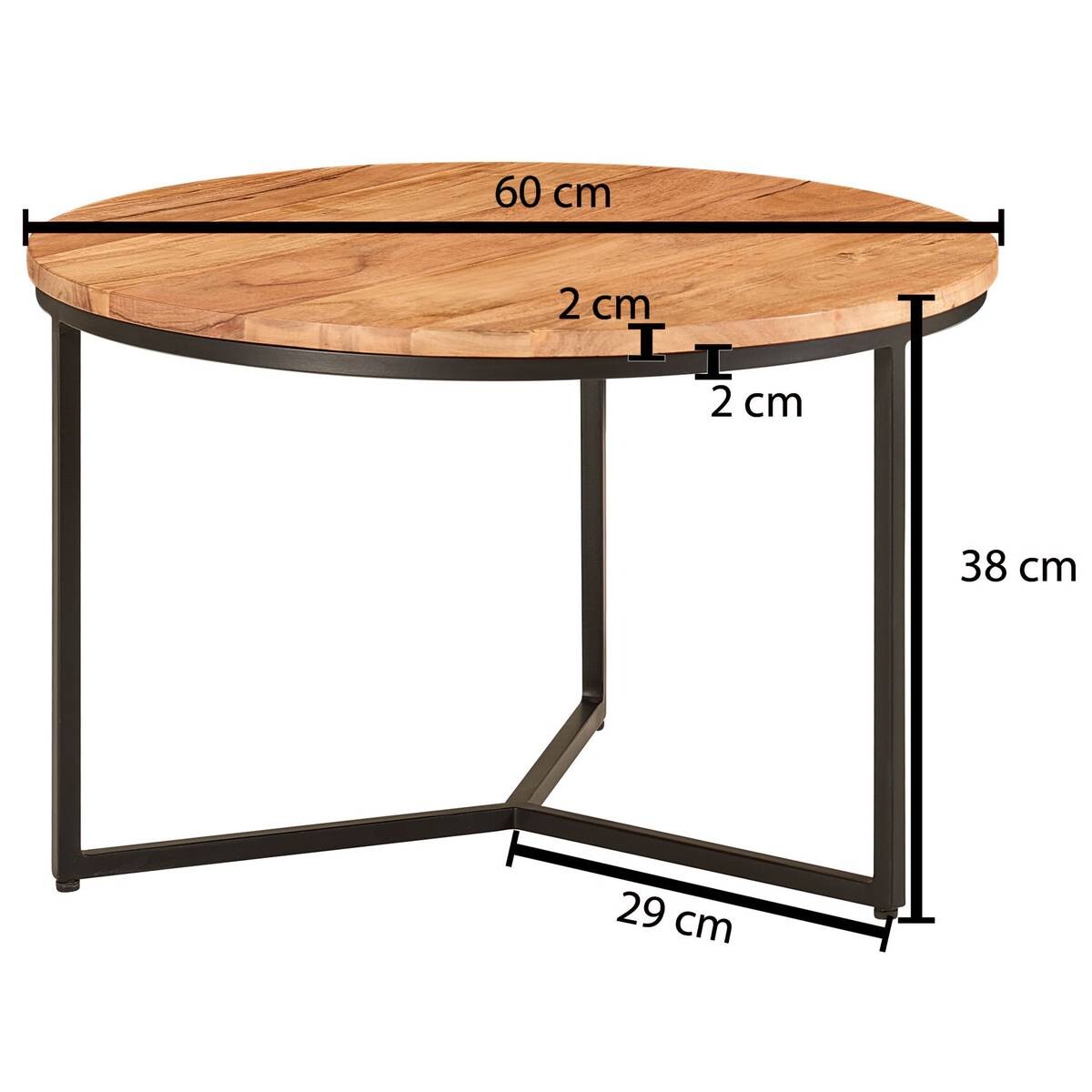 Couchtisch braun B/H/T: ca. 60x38x60 cm