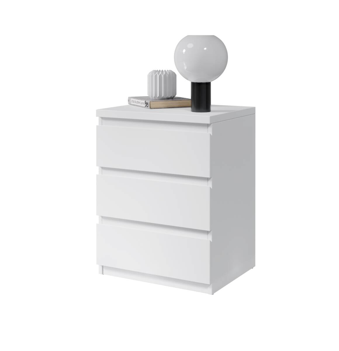 Nachtkonsole Olli weiß B/H/T: ca. 45x61x38 cm