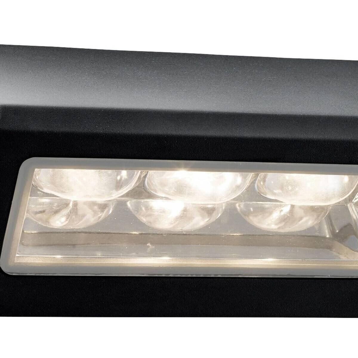 LED-Außenwandleuchte klar schwarz B/H/T: ca. 21x11x7 cm