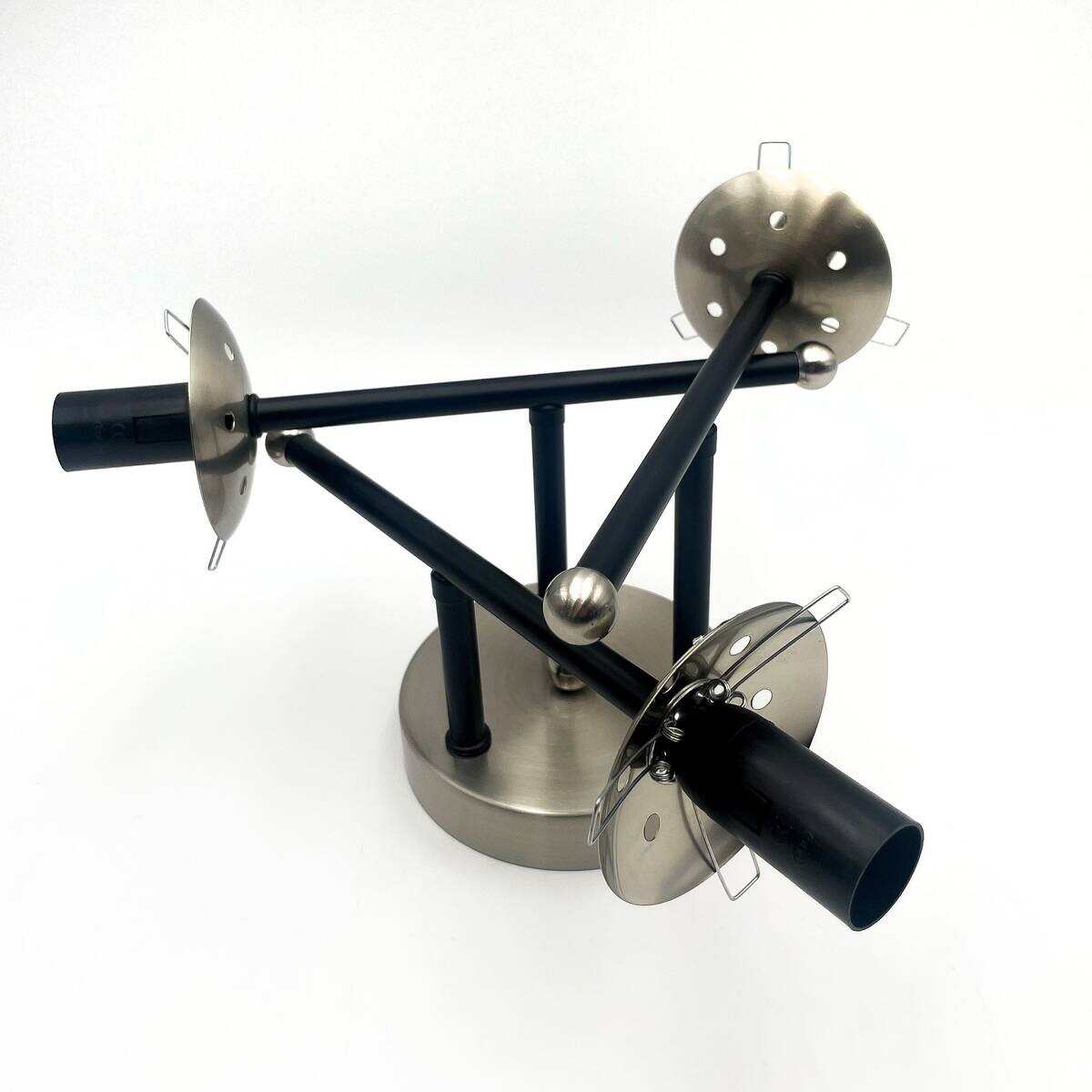 Lamkur Deckenleuchte Malena Chrom schwarz Glas Stahl B/H/L: ca. 39x19x39 cm E14 3 Brennstellen