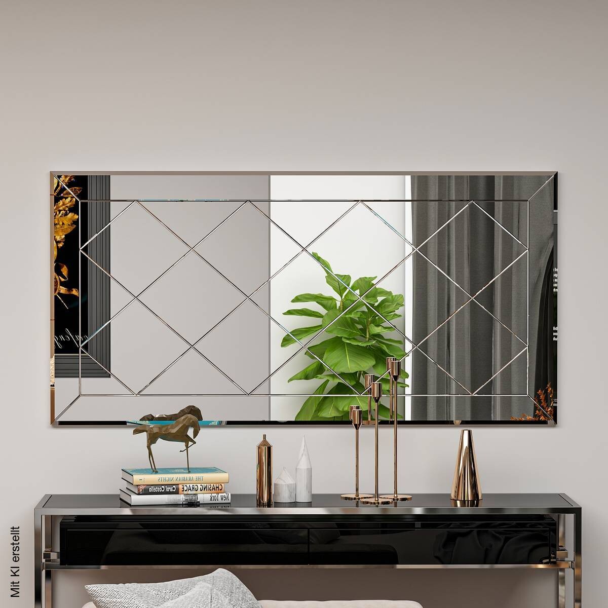 moebel17 Wandspiegel Pauli transparent Glas B/H/T: ca. 120x60x2,2 cm