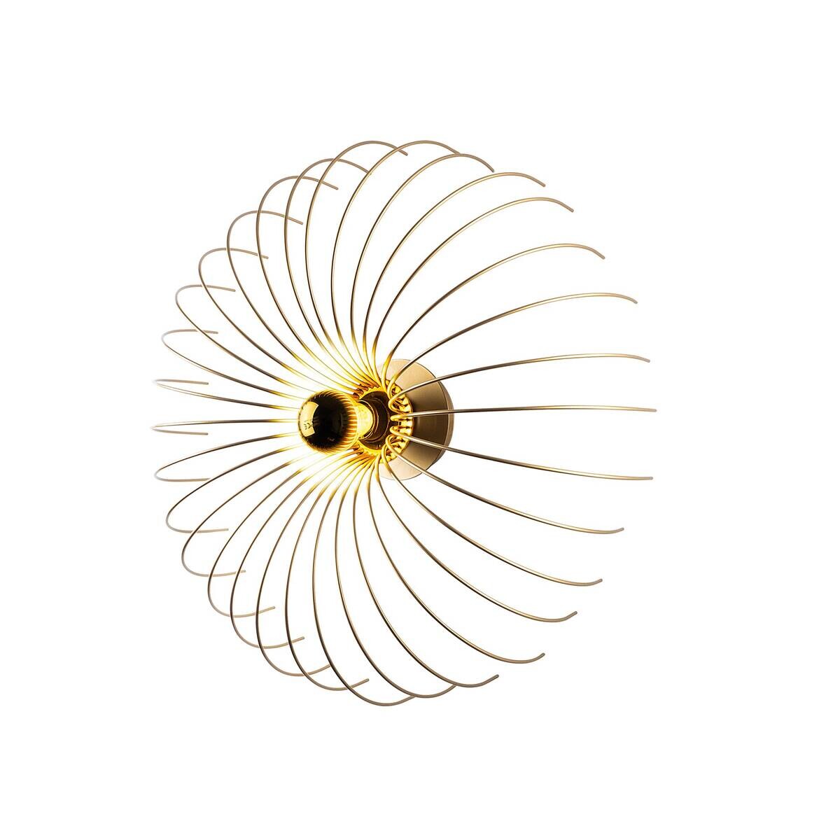 Opviq Wandleuchte gold B/H/T: ca. 56x56x16 cm E27 1 Brennstellen
