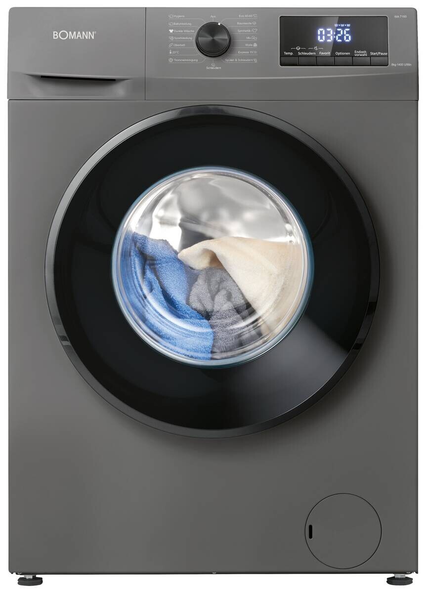 Bomann Waschmaschine WA 7185 T schwarz B/H/T: ca. 60x85x54 cm ca. 8 kg