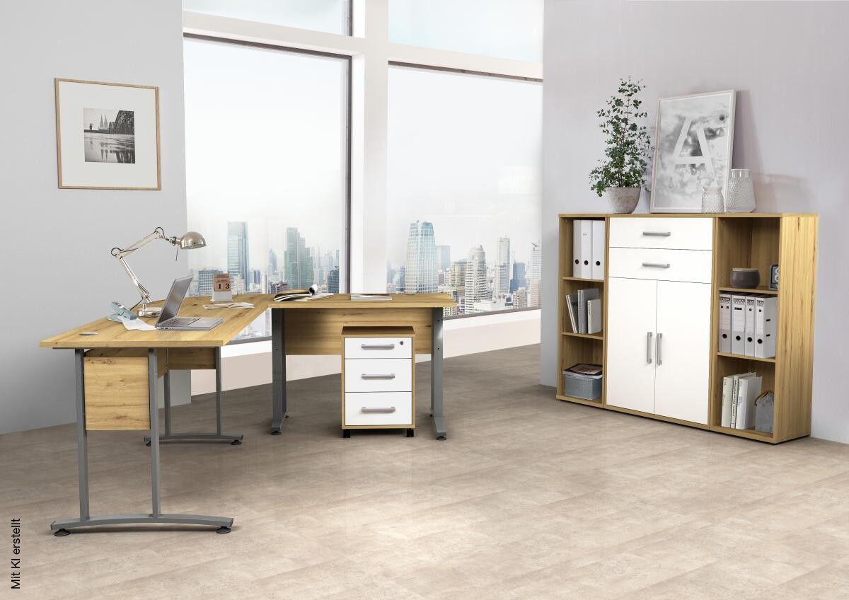 Regal Eiche Artisan Nachbildung B/H/T: ca. 41x123,5x35,5 cm