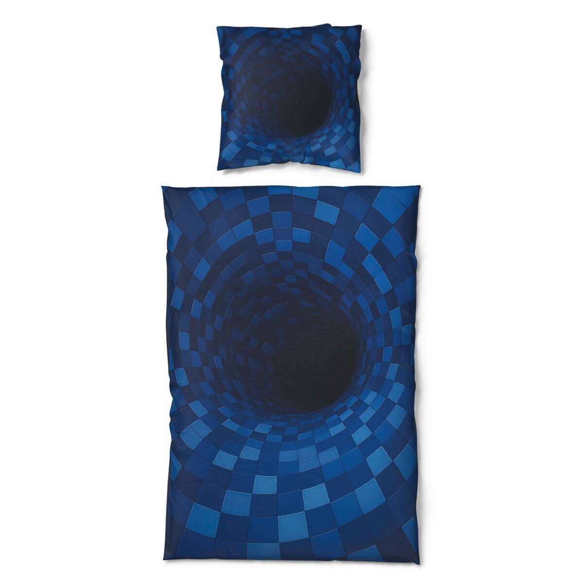 Microfaser Bettwäsche blau 100% Polyester B/L: ca. 135x200 cm