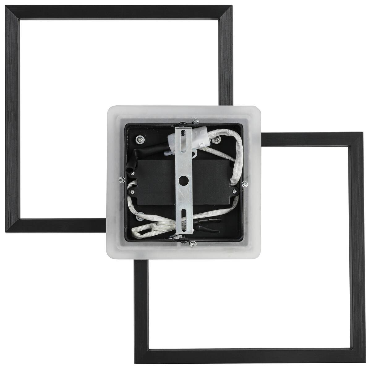 Nolo LED-Deckenleuchte Rhombus schwarz Kunststoff B/H/L: ca. 35x6,5x55 cm